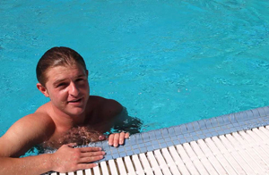 Taylor Sishc in the pool