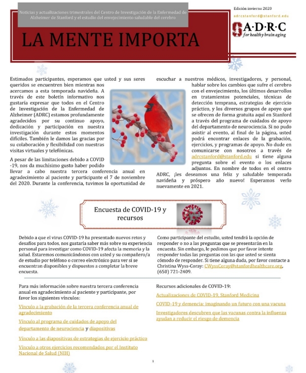 Spanish Winter 2021 Newsletter