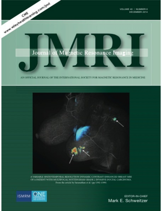 Dr. Manoj Saranathan's Article Featured on the JMRI cover