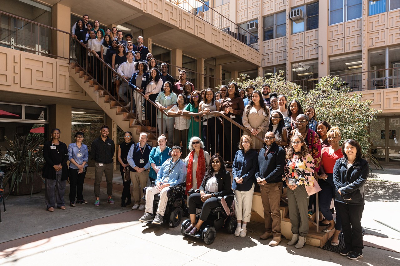 Large group photo of HBMC students