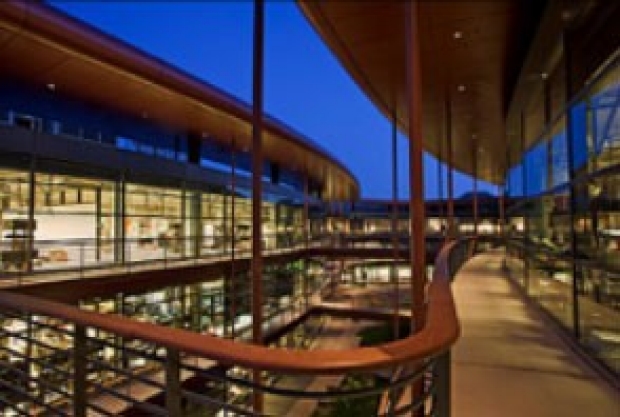 Photo of the James Clark Center at Stanford