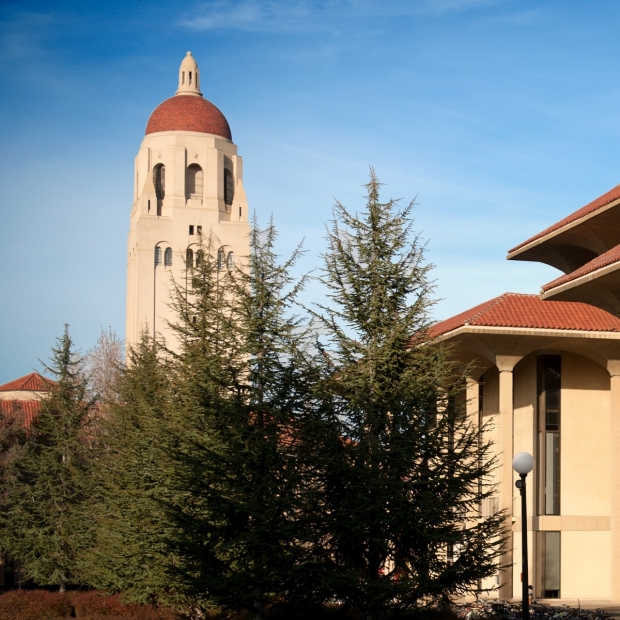 photo of Hoover Tower on the Stanford Campus