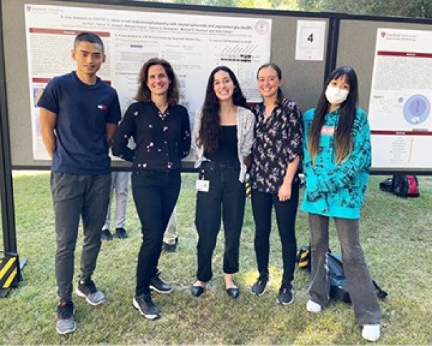 photo of Cobos lab members at the Stanford Pathology Research Retreat 2022