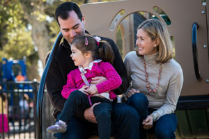 Matt and Kristen Wilsey with Grace, their 4-year-old daughter