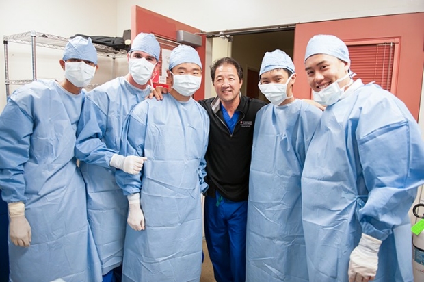 group photo of students in surgery lab