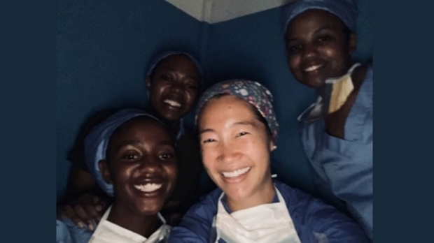 Lye-Yeng Wong with surgeons in Rwanda