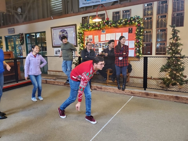 Wadie shows his bocce skills 2019