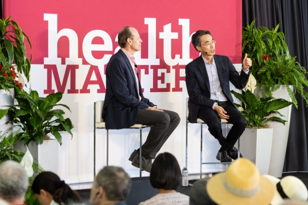 Joseph Wu, MD, PhD, discusses how to improve heart health. Photo by X. 