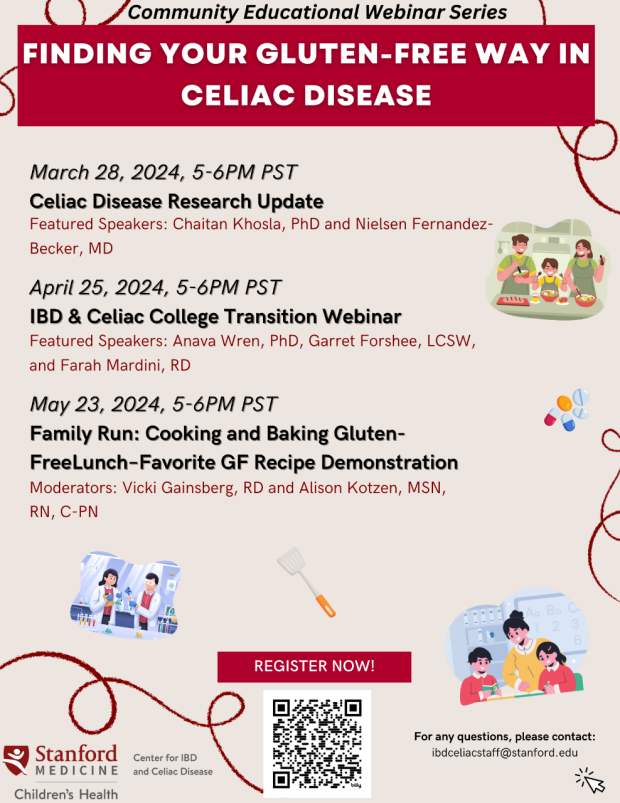 Celiac Community Educational Webinar Series - jan-may