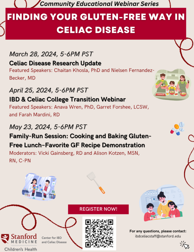 Celiac Community Educational Webinar Series - jan-may