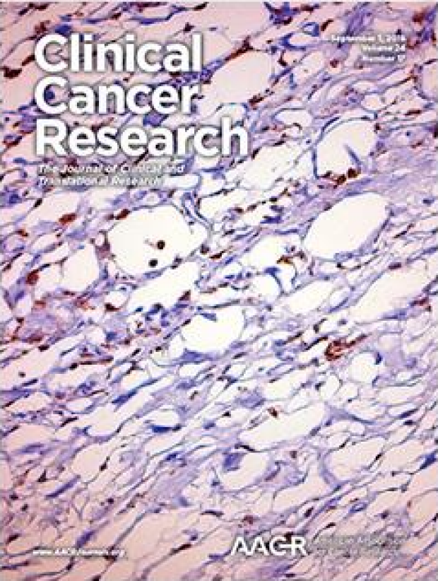 Cover for the journal Clinical Cancer Research, volume 24, Issue 17