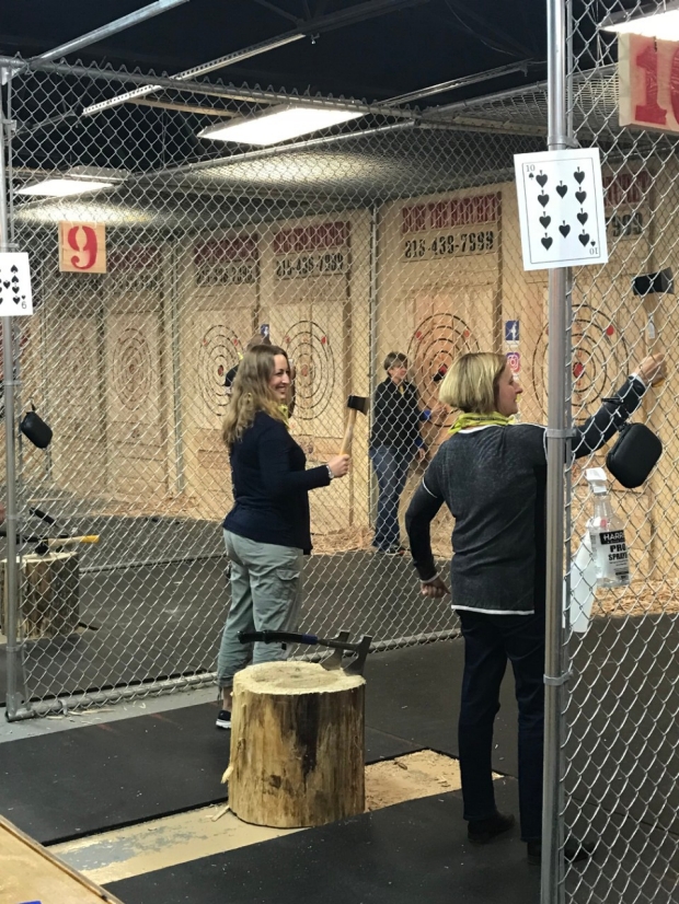Monje Lab Axe throwing, September 2018
