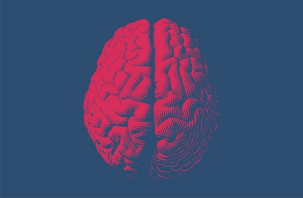 Red brain on blue background Jolygon/Shutterstock.com https://med.stanford.edu/news/all-news/2022/06/brain-fog-covid-chemo-brain.html