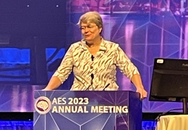 Brenda E. Porter, MD, PhD, FAES at AES meeting 2023