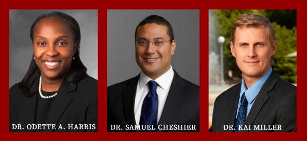 Drs. Odette Harris, Samuel Cheshier, and Kai Miller