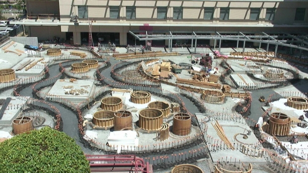 Construction of cisterns at Packard Children's Hospital