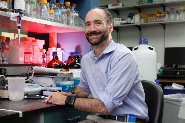 Michael Snyder in his lab