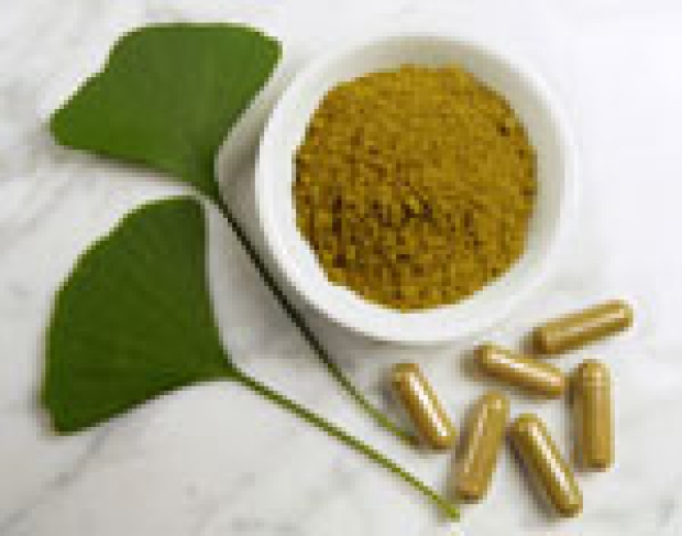 Ginkgo leaves, powder, and capsules