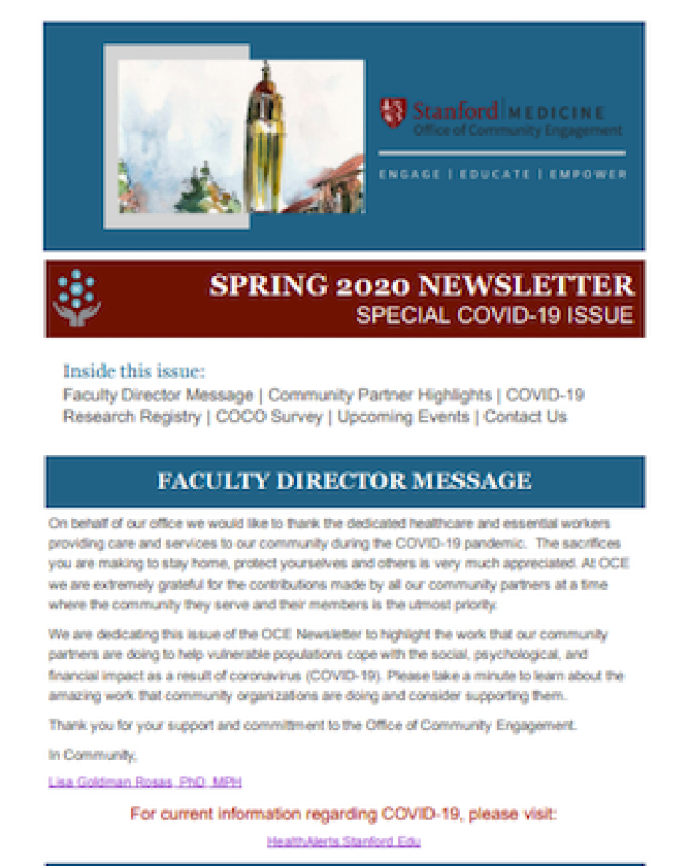 OCE Spring 2020 Newsletter-Special COVID-19 Issue