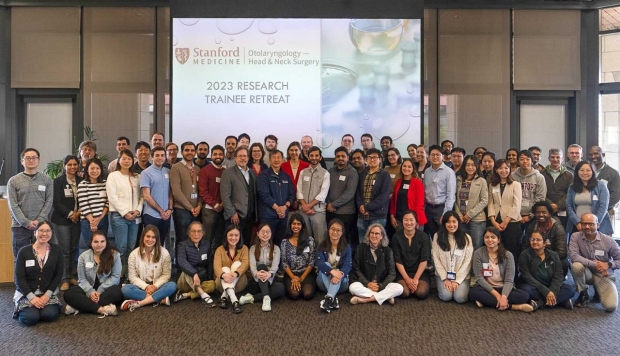 Group photo of Stanford OHNS 2023 Research Trainee Retreat