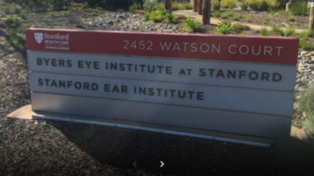 Byers Eye Institute at Stanford front sign