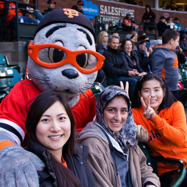 Palmer lab at a SF Giants game