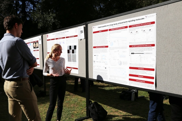 photo from the Stanford Pathology Research Retreat 2022 showing the attendees and presenters