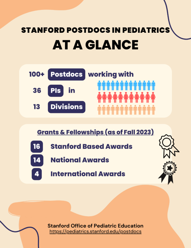 Stanford Postdocs in Pediatrics at a Glance Infographic