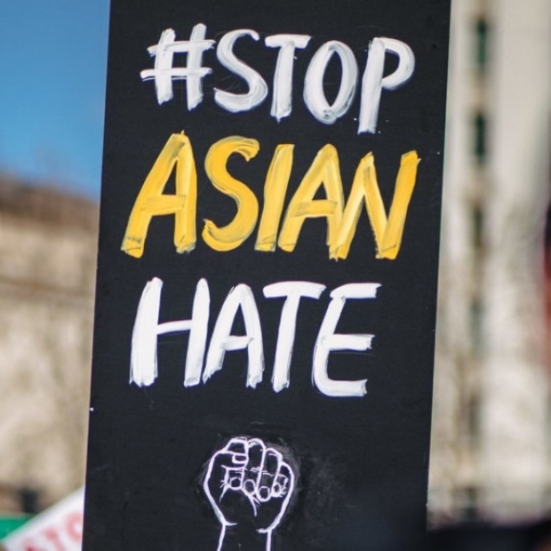 Image of Stop Asian Hate sign by Jason Leung